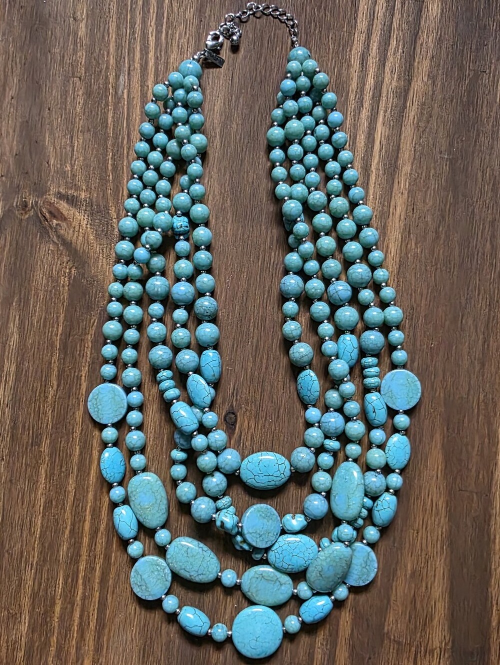 Turquoise Multi-Strand Beaded Necklace